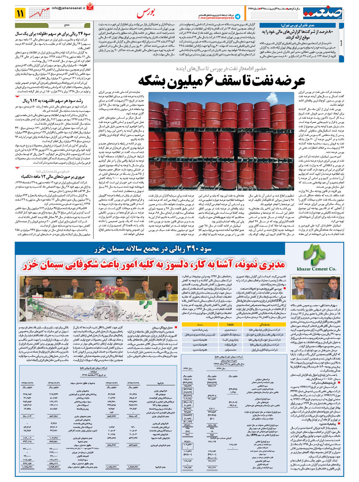 صفحه ۱۱ – ۳۱ اردیبهشت ۱۳۹۸